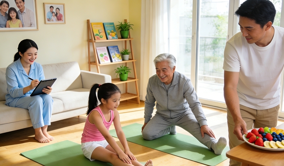 三代人，轻锻炼